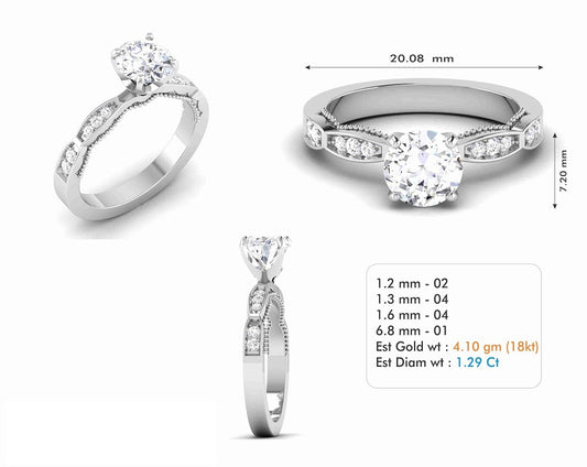 3D Jewelry Files Ring Model 3DM STL R-6582