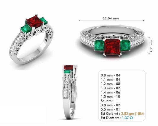 3D Jewelry Files Ring Model 3DM STL R-6599