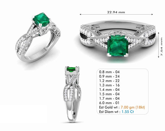 3D Jewelry Files Ring Model 3DM STL R-6613