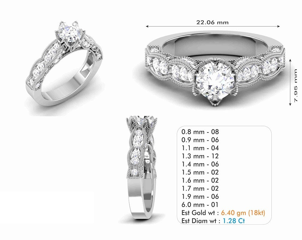 3D Jewelry Files Ring Model 3DM STL R-6615