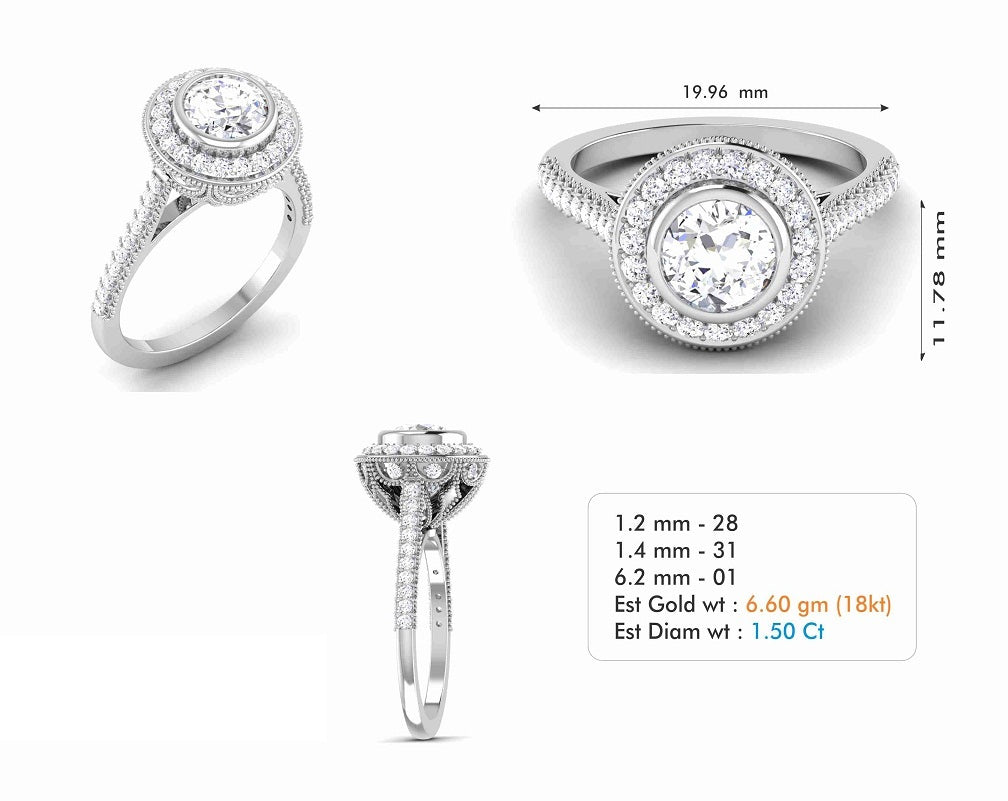 3D Jewelry Files Ring Model 3DM STL R-6635