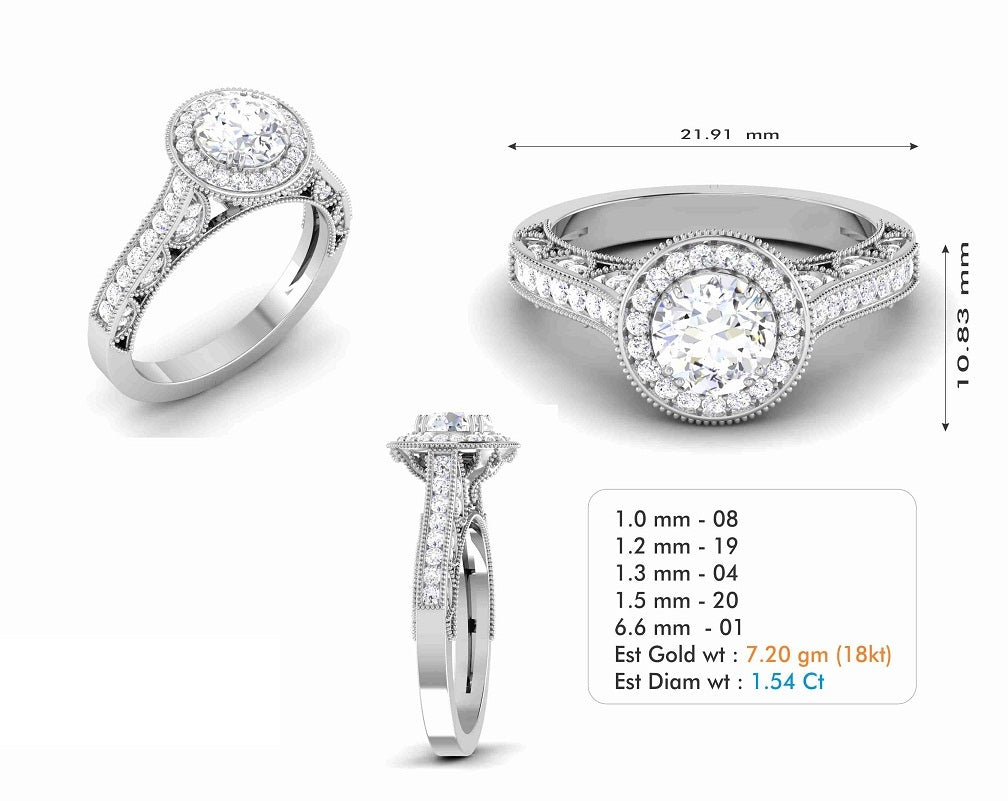 3D Jewelry Files Ring Model 3DM STL R-6663