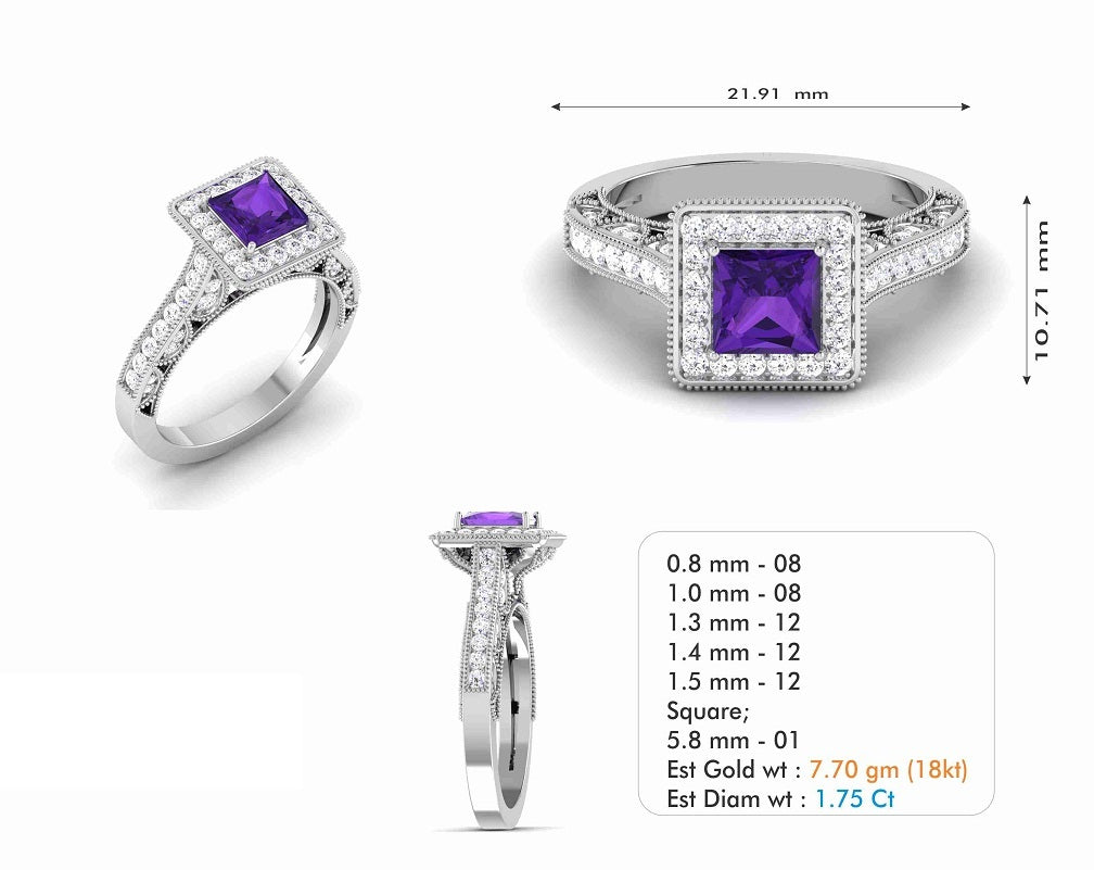 3D Jewelry Files Ring Model 3DM STL R-6665