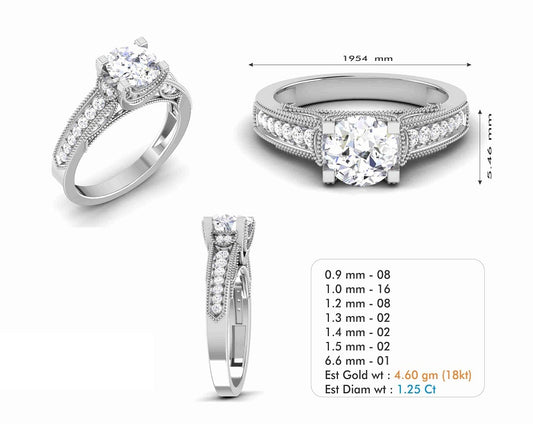 3D Jewelry Files Ring Model 3DM STL R-6679