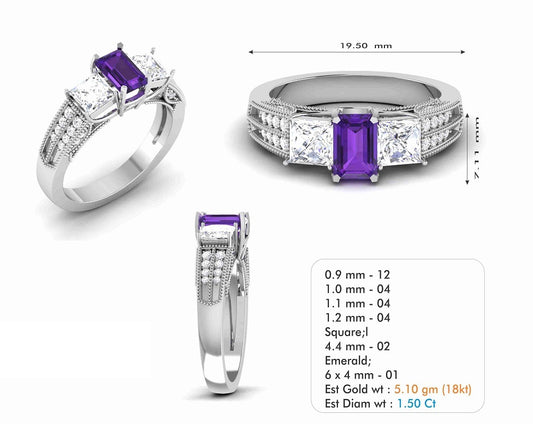 3D Jewelry Files Ring Model 3DM STL R-6682