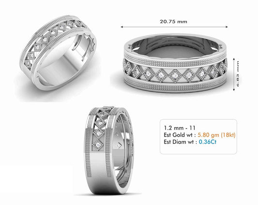 3D Jewelry Files Ring Model 3DM STL R-6736