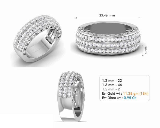 3D Jewelry Files Ring Model 3DM STL R-6758