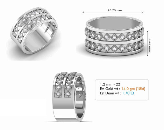 3D Jewelry Files Ring Model 3DM STL R-6766