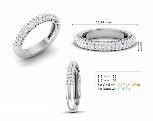 3D Jewelry Files Ring Model 3DM STL R-6824