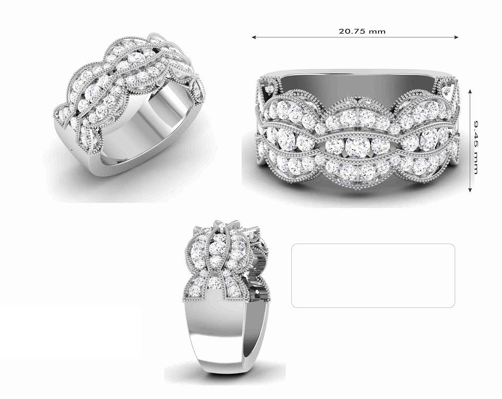 3D Jewelry Files Ring Model 3DM STL R-6825