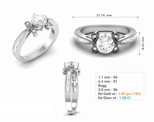 3D Jewelry Files Ring Model 3DM STL R-6835