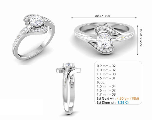 3D Jewelry Files Ring Model 3DM STL R-6836