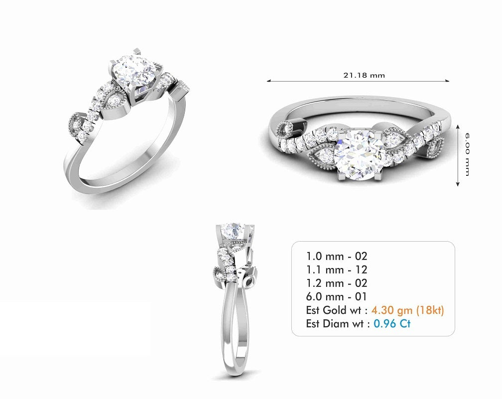 3D Jewelry Files Ring Model 3DM STL R-6844