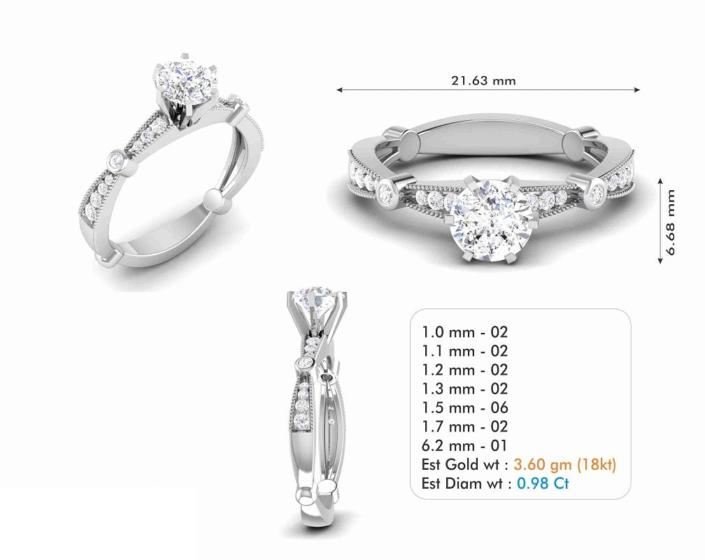 3D Jewelry Files Ring Model 3DM STL R-6848