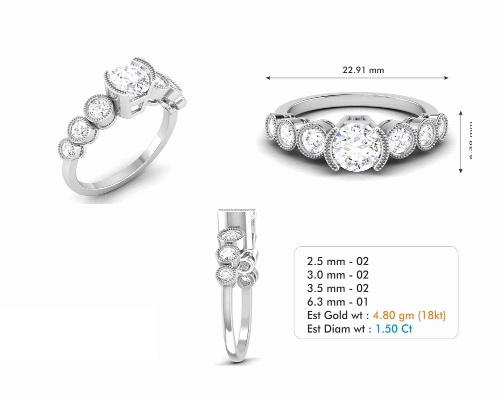 3D Jewelry Files Ring Model 3DM STL R-6849