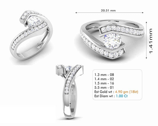 3D Jewelry Files Ring Model 3DM STL R-6995