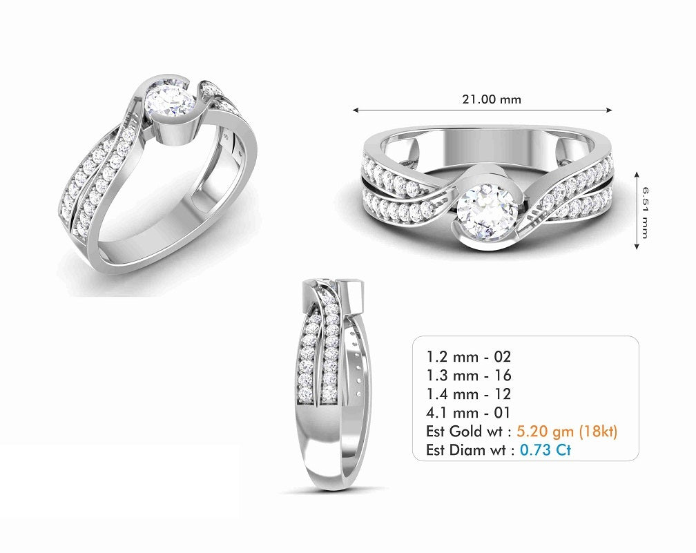 3D Jewelry Files Ring Model 3DM STL R-7010