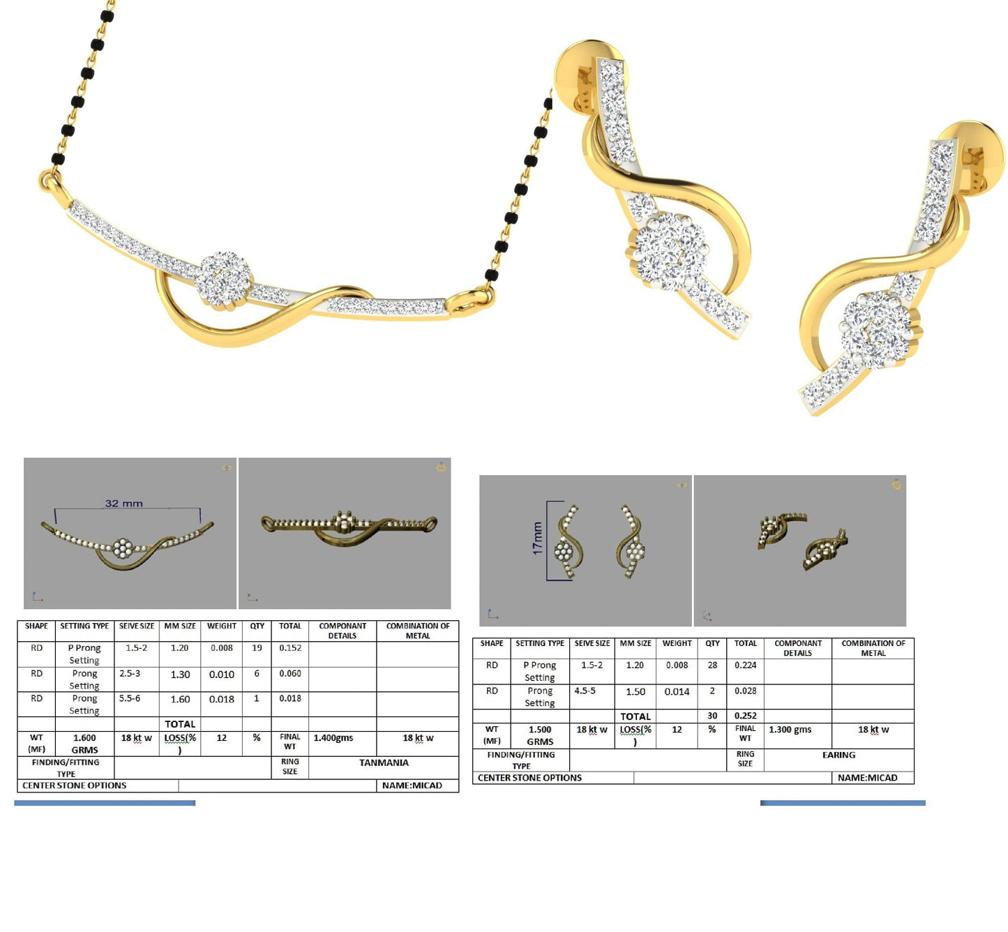 3D Jewelry Design Set Files STL 3DM tan16