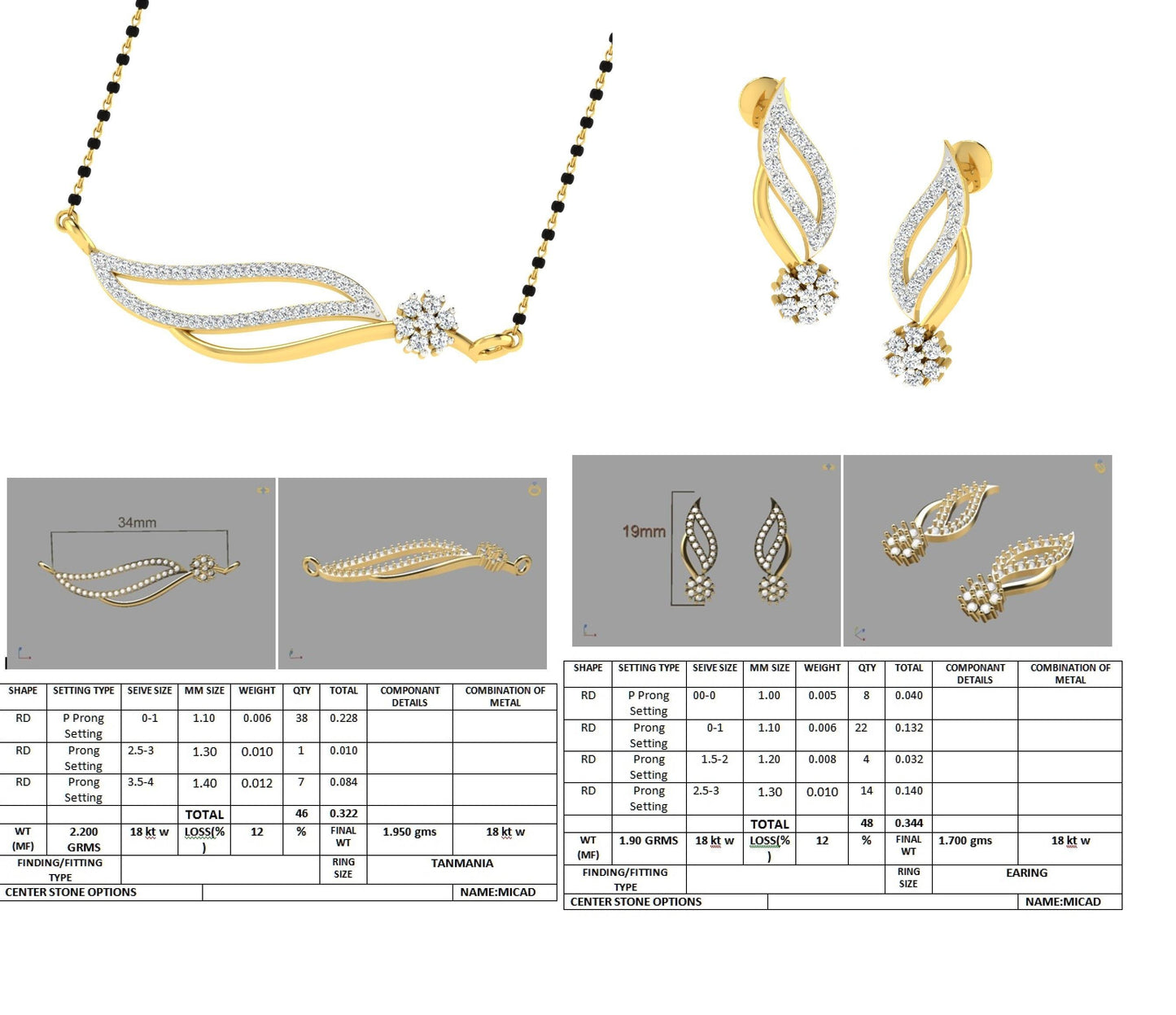 3D Jewelry Design Set Files STL 3DM tanmania25