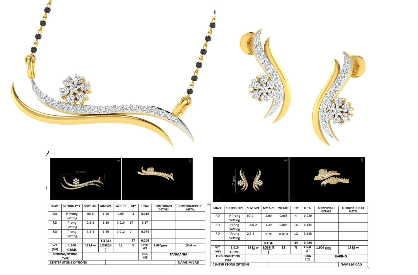 3D Jewelry Design Set Files STL 3DM TAN2