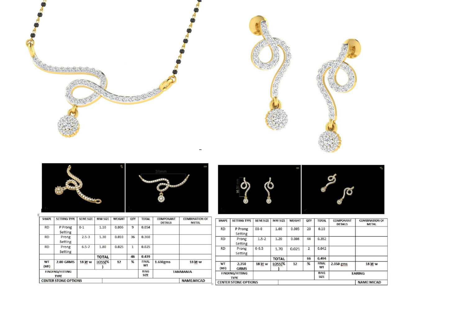 3D Jewelry Design Set Files STL 3DM tan3