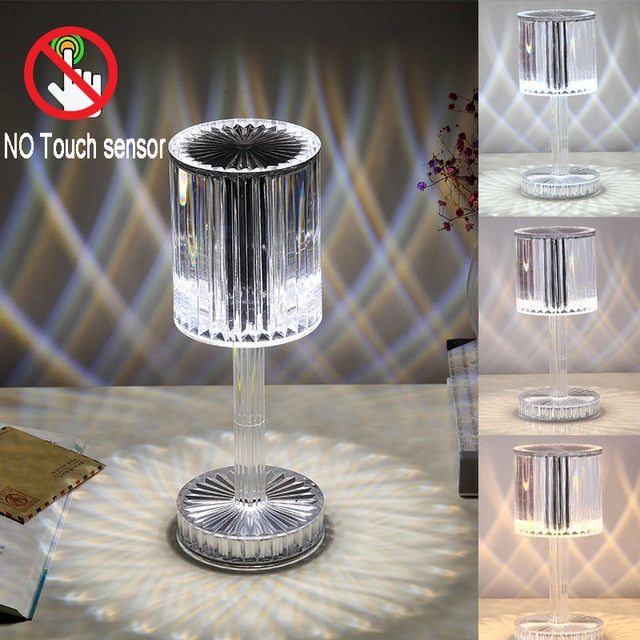 Dazzle Your Space with Diamond Color Changing Night Light - 16 Colors, 3 Brightness Levels, and Touch Control LED Lamp