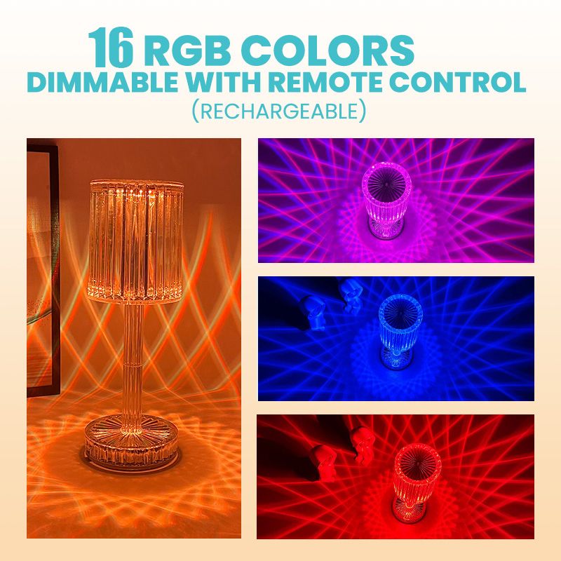 Dazzle Your Space with Diamond Color Changing Night Light - 16 Colors, 3 Brightness Levels, and Touch Control LED Lamp