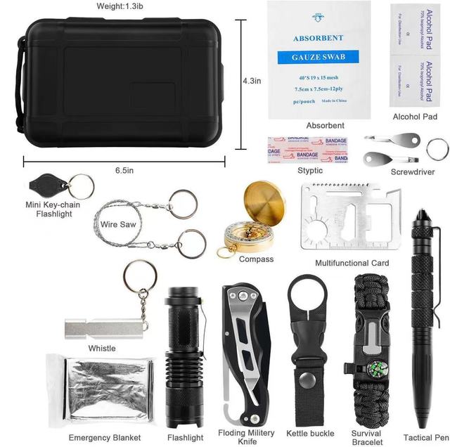 Get Ready for Anything with the Ultimate Survival Kit - Includes 17 Essential Tools and Heavy-Duty Carrying Case