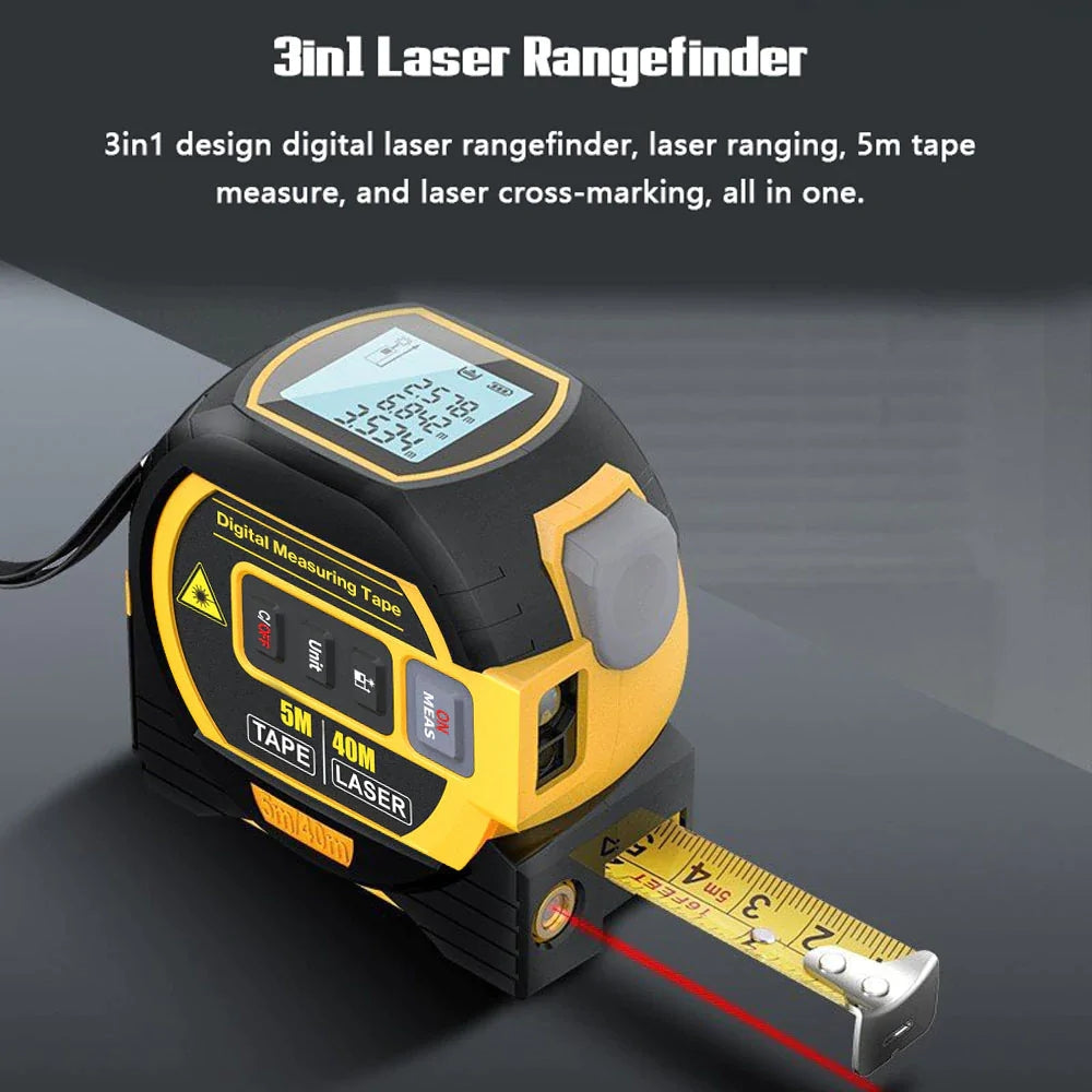 Measure with Precision - NEOHEXA™ 3-in-1 Laser Tape Measure for Accurate Distance Measuring